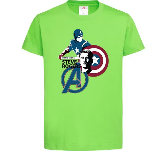 Детская футболка Steve Rogers Лаймовый фото