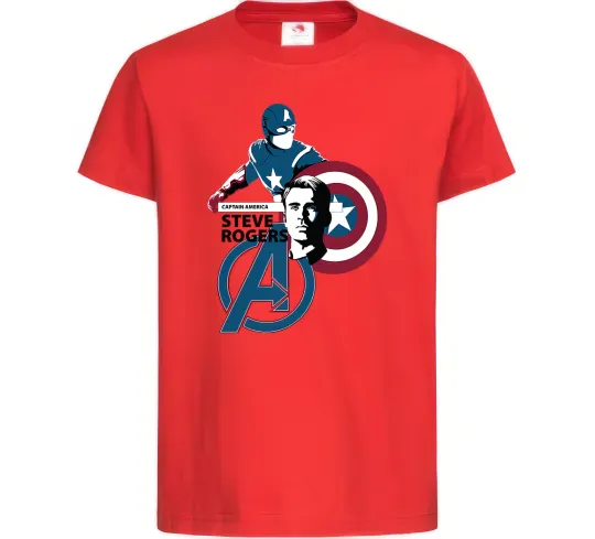 Детская футболка Steve Rogers Красный фото