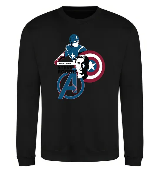 Свитшот Steve Rogers Черный фото