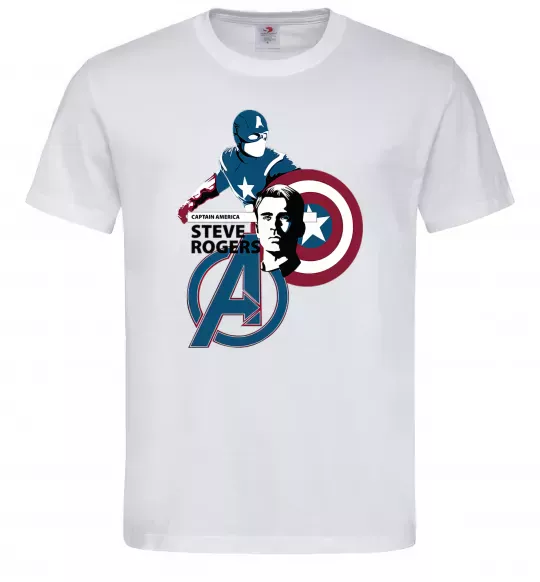 Мужская футболка Steve Rogers Белый фото