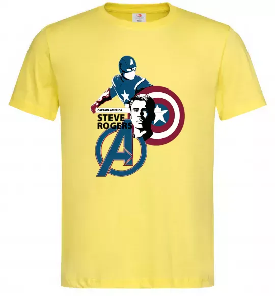 Мужская футболка Steve Rogers Лимонный фото