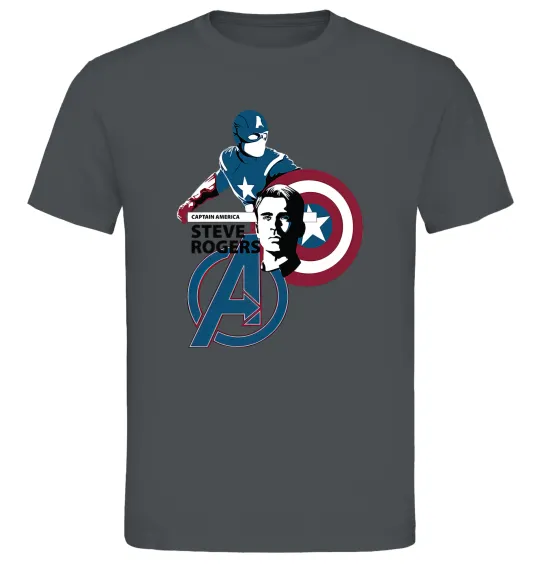 Мужская футболка Steve Rogers Графит фото
