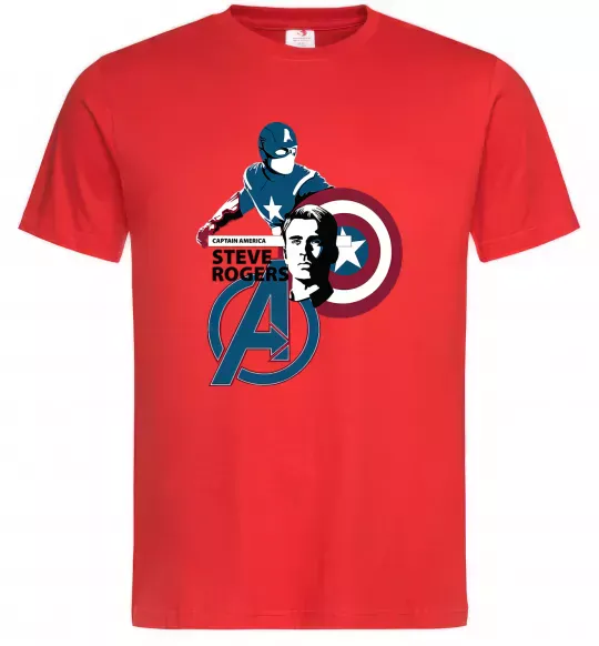 Мужская футболка Steve Rogers Красный фото