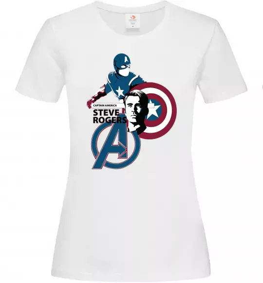 Жіноча футболка Steve Rogers Білий фото
