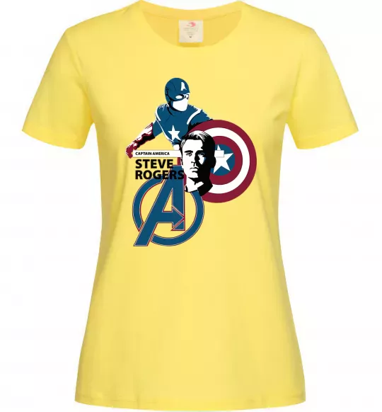 Жіноча футболка Steve Rogers Лимонний фото