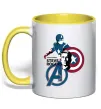 Чашка с цветной ручкой Steve Rogers Солнечно желтый фото