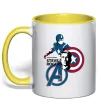 Чашка с цветной ручкой Steve Rogers Лимонный фото
