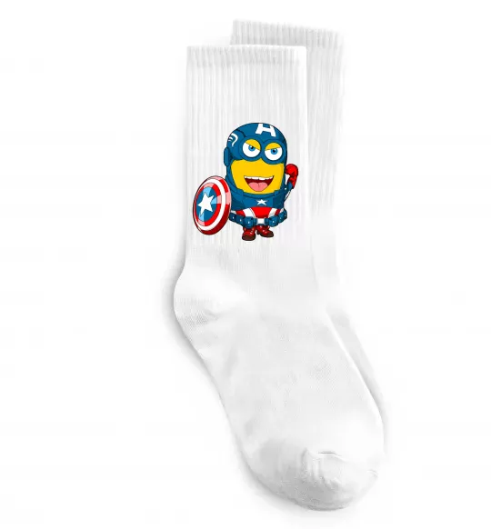 Шкарпетки Міньйон Капітан Білий фото