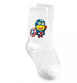 Шкарпетки Міньйон Капітан Білий фото