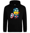 Чоловіча толстовка (худі) Міньйон Капітан Чорний фото