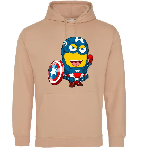 Чоловіча толстовка (худі) Міньйон Капітан Пісочний фото