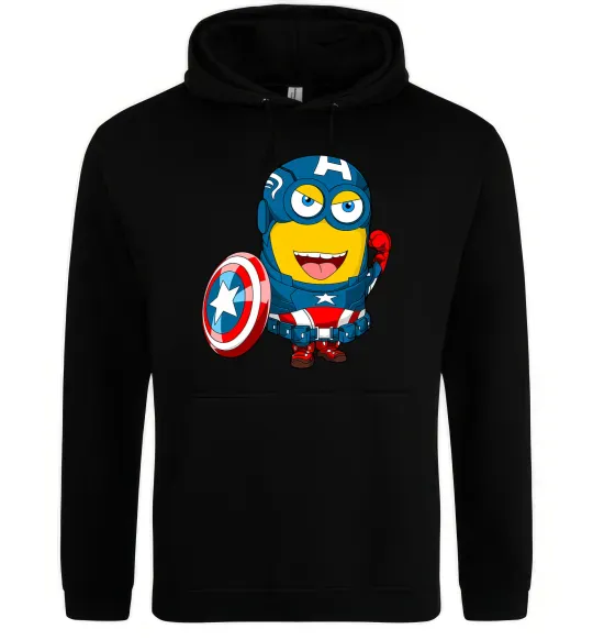 Жіноча толстовка (худі) Міньйон Капітан Чорний фото