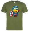 Мужская футболка Міньйон Капітан Оливковый фото