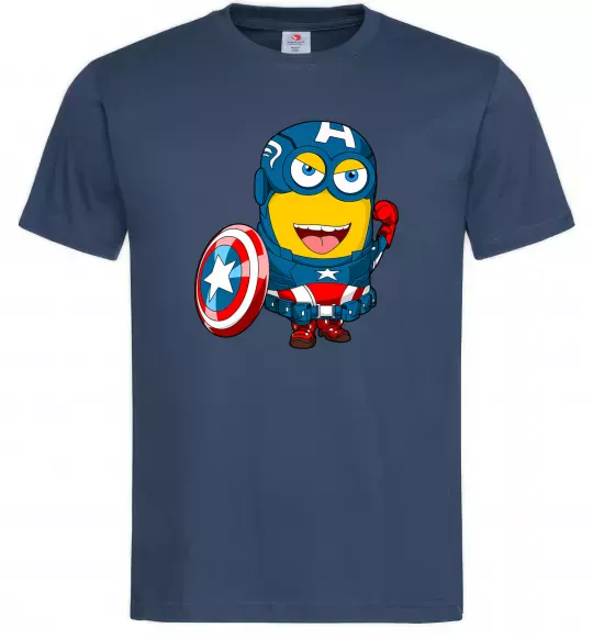 Мужская футболка Міньйон Капітан Темно-синий фото