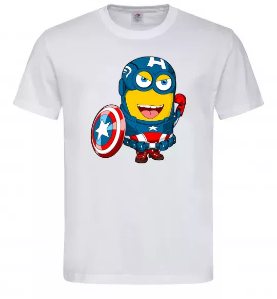 Мужская футболка Міньйон Капітан Белый фото