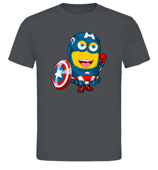 Мужская футболка Міньйон Капітан Графит фото