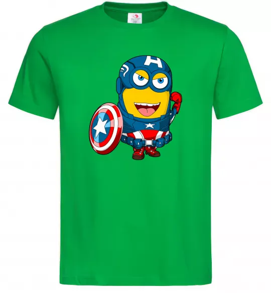 Мужская футболка Міньйон Капітан Зеленый фото