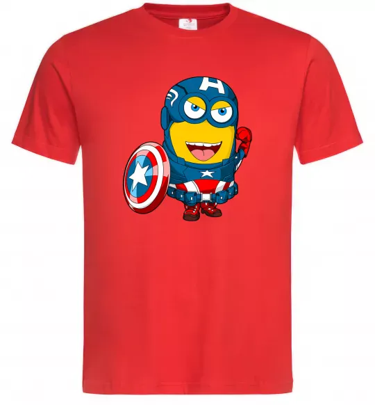 Мужская футболка Міньйон Капітан Красный фото