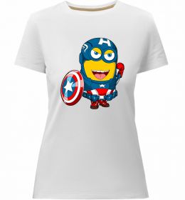 Женская премиум футболка Міньйон Капітан