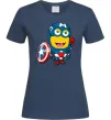 Женская футболка Міньйон Капітан Темно-синий Женская футболка Міньйон Капітан Темно-синий фото