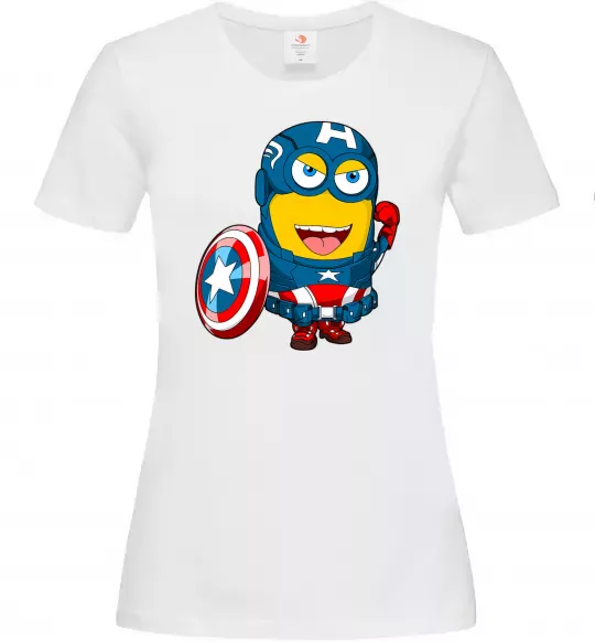 Женская футболка Міньйон Капітан Белый фото