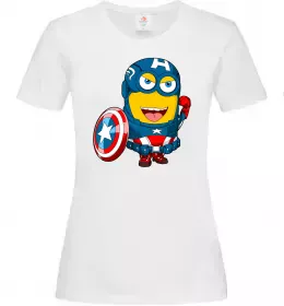 Женская футболка Міньйон Капітан Белый фото
