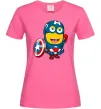 Женская футболка Міньйон Капітан Ярко-розовый Женская футболка Міньйон Капітан Ярко-розовый фото