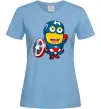 Женская футболка Міньйон Капітан Голубой Женская футболка Міньйон Капітан Голубой фото