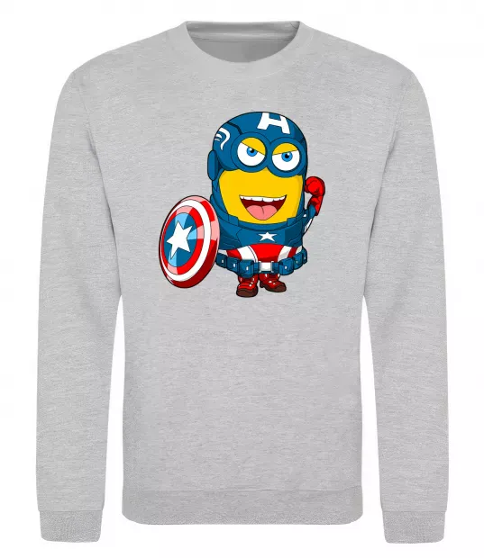 Світшот Міньйон Капітан Сірий меланж фото