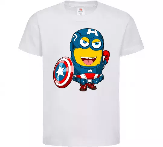 Детская футболка Міньйон Капітан Белый фото