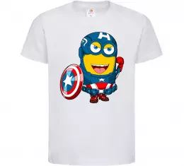 Дитяча футболка Міньйон Капітан Білий фото