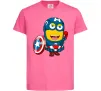 Детская футболка Міньйон Капітан Ярко-розовый фото
