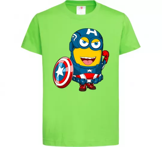 Детская футболка Міньйон Капітан Лаймовый фото