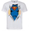 Мужская футболка Супермен рубашка Белый фото