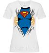 Женская футболка Супермен рубашка Белый фото