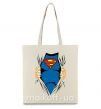 Еко-сумка Супермен рубашка Бежевий фото