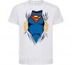 Детская футболка Супермен рубашка Белый фото