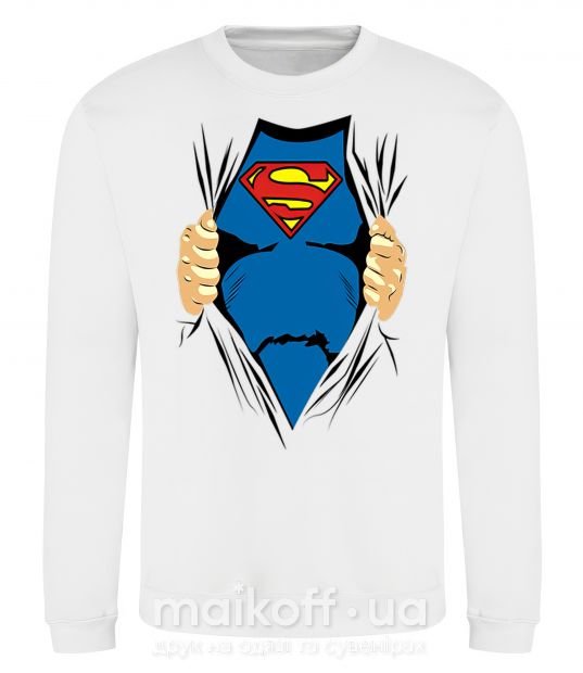Свитшот Супермен рубашка Белый фото