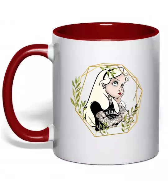 Чашка с цветной ручкой Princess Jack Daniels Красный фото