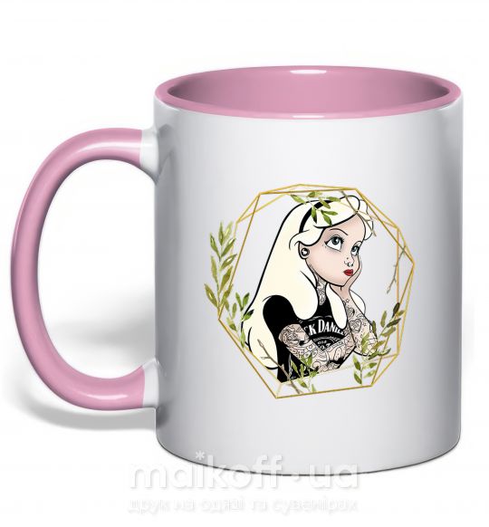 Чашка с цветной ручкой Princess Jack Daniels Нежно розовый фото