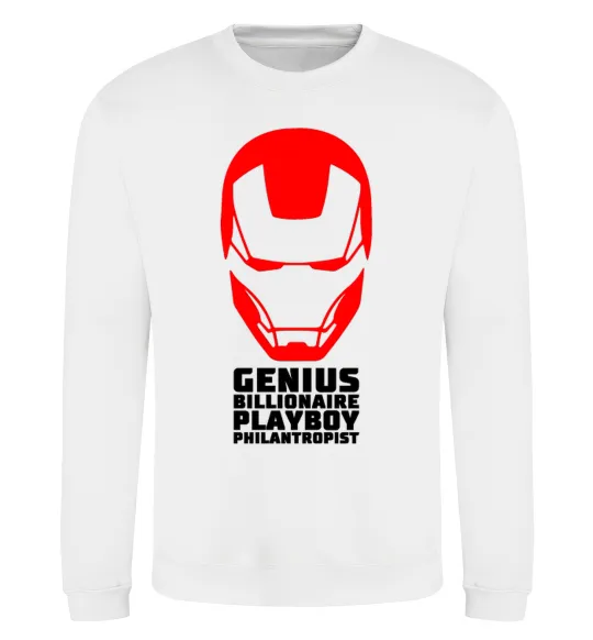 Свитшот Genius billionaire playboy philantropist Белый фото