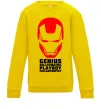Детский Свитшот Genius billionaire playboy philantropist Солнечно желтый фото