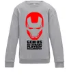 Детский Свитшот Genius billionaire playboy philantropist Серый меланж фото