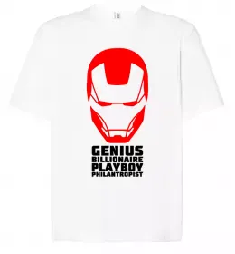 Футболка Оверсайз Iron man costume Черный фото