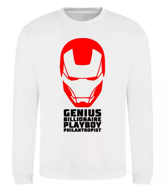 Світшот Genius billionaire playboy philantropist Білий фото