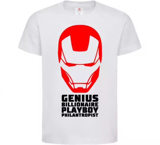 Дитяча футболка Genius billionaire playboy philantropist Білий фото