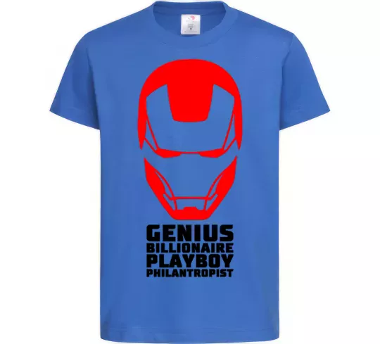 Дитяча футболка Genius billionaire playboy philantropist Яскраво-синій фото