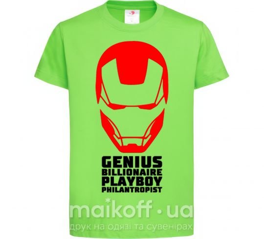 Дитяча футболка Genius billionaire playboy philantropist Лаймовий фото