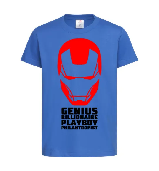 Дитяча футболка Genius billionaire playboy philantropist Яскраво-синій фото