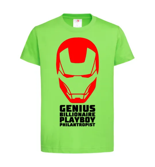 Дитяча футболка Genius billionaire playboy philantropist Лаймовий фото